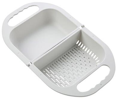 Opvouwbare Vergiet-Inklapbare Zeef Mand Fruit En Groenten Afvoer Mand Zeef Voor Keuken wihte