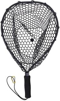 Opvouwbare Vliegvissen Brail Blue Soft Rubber Schepnet 59X30Cm Eva Handvat Fly Goedkope Visnetten visgerei zwart