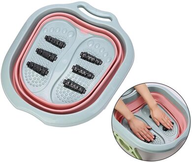 Opvouwbare Voet Inweken Bad Emmer Wastafel Bad Voet Voet Ontspanning roze