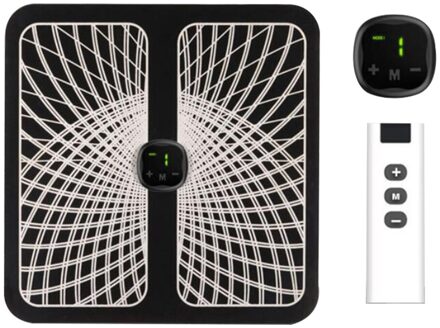 Opvouwbare Voet Massager Afstandsbediening Voet Massage Mat Kussen Intelligente Fysiotherapie Massage Instrument Bloedcirculatie zwart