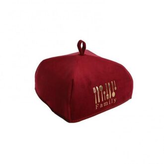 Opvouwbare Warmte Behoud Stofdicht Eettafel Voedsel Cover Tent Draagbare Duurzaam Thermische Opvouwbare Stofdicht Keuken Tool wijn rood S