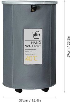 Opvouwbare Wasmand Organizer Voor Vuile Kleren Wasmand Grote Sorter 3 Divider Inklapbare Opvouwbare Mand Met Wielen grijs 3