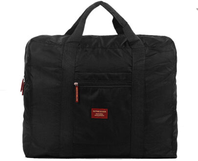 Opvouwbare Waterdichte Reizen Handtas Koffer Opbergtas Grote Capaciteit Schoudertassen BS88 zwart