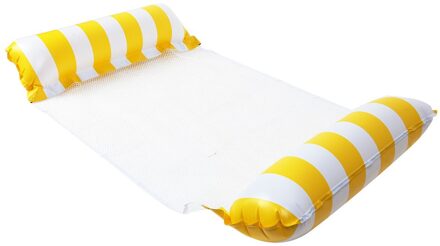 Opvouwbare Zomer Water Hangmat Praktische Duurzaam Multi-Functionele Fauteuil Opblaasbare Drijvende Matras Zwemmen Speelgoed geel