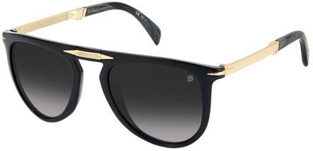 Opvouwbare zonnebril in zwart/grijs verloop Eyewear by David Beckham , Black , Heren - 54 MM