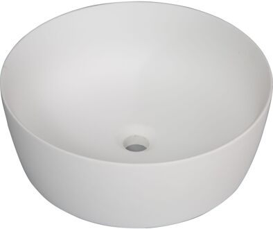 Opzet Waskom Cerami Ø42cm | Solid Surface | Mat Wit | Rond