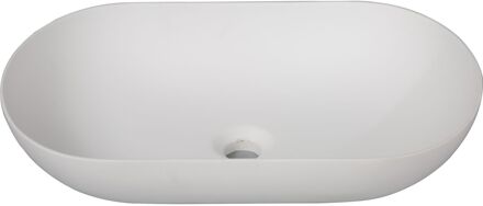 Opzet Waskom Cerusa 54x34x12cm | Solid Surface | Mat Wit | Ovaal