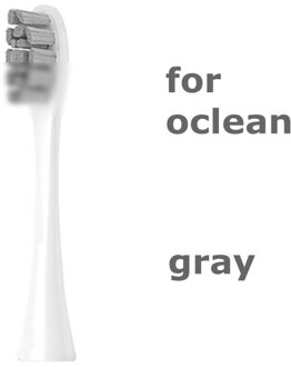 Opzetborstels Voor Oclean X/ X Pro/Z1/ F1/ One/ Air 2/Se sonische Elektrische Tandenborstel Zachte Dupont Bristle Nozzles Grijs