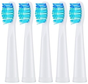 Opzetborstels Voor Seago Electirc Tandenborstel 5 Stuks Refill Voor Seago Tandenborstel Volwassen Borstelkop wit