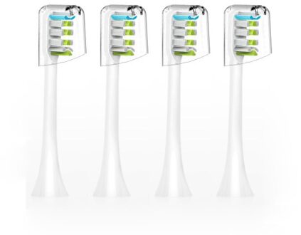 Opzetborstels Voor Soocas X3 X5 V1 X3U Zachte Haren 4 Stuks Elektrische Tandenborstel Dupont Bristle Verzegelde Verpakt 4 wit