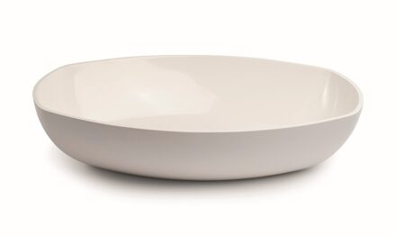 Opzetwastafel Luca Sanitair Danish Oval 57x38x13,5 Mineral Stone Glans wit OP=OP Luca Sanitair