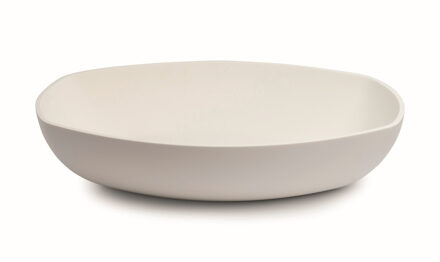 Opzetwastafel Luca Sanitair Danish Oval 57x38x13,5 Mineral Stone Mat Wit OP=OP Luca Sanitair