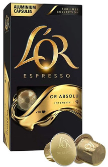 OR ABSOLU L 'OR espresso , 10 Nespresso compatible capsules