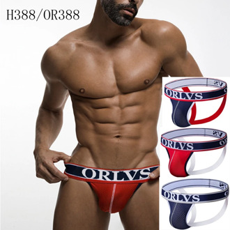 OR/H388 Men Sexy G-Strings Thong Underwear Mesh Soft Men Jockstraps Hombre Jockstrap Penise Bag Breathable Thin Men Underwear