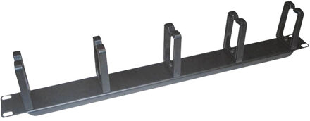 OR104B 19 inch Patchkast-kabelvoering 1 HE Zwart