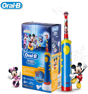 Oral B D10 Children Electric Toothbrush EB10 Replaceable Brush Heads Rechargeable Tooth Brush Music Timer For Kids Ages 3+