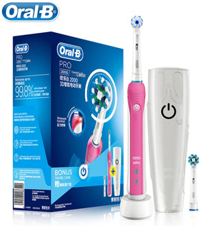 Oral B Electric Toothbrush 3D Pro2000 Sonic Smart Electric Teeth Brush Pressure Sensor Inductive Charging Waterproof Toothbrush