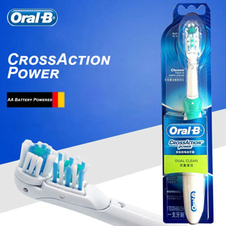 Oral B Electric Toothbrush Cross Action Dual Rotation & Vibration AA Battery Powered 7200s Replaceable Tooth Brush Head