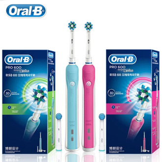 Oral-B Electric Toothbrush Pro600 Pressure Sensor Deep Clean 3D Clean Tecnology Inductive Charge Toothbrush Brush heads
