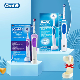 Oral B Electric Toothbrush with Wall Mounted Holder 2D Rotating Clean Replacement Heads Oral Hygiene Tooth Brush