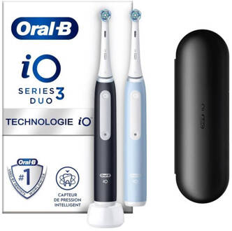 Oral-B IO3 DUO BLACK/BLUE 2CT Tandenborstel