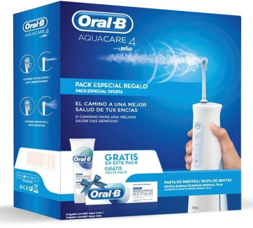 Oral-B Irrigator Aquacare 4 75 Ml White Irrigator Whitening Removes Dental Tartar Cleaning Ultrasound Dental Electric