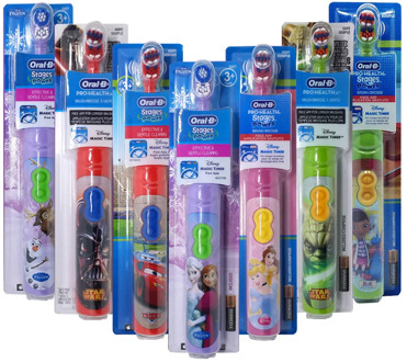 Oral B Kids Electric Tooth Brush Soft Bristle 100% Waterproof Electric Toothbrush with Timer Battery Powered for Kids 3+