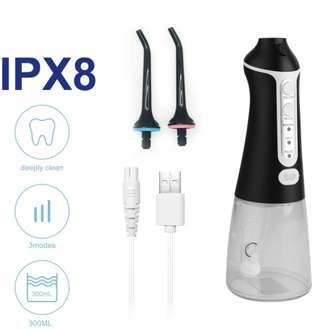 Oral Irrigator Water Flosser USB Rechargeable Portable Dental Water Jet Floss 5 Modes Waterproof Teeth Cleaner