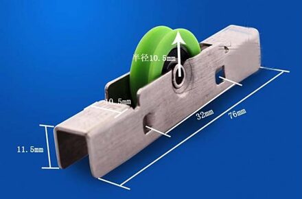 Oramic venster concave dubbele wiel katrol 304 rvs frameloze balkon schijf katrol glazen raam roller KF402