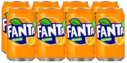 Orange Fanta can, pack 8x33cl
