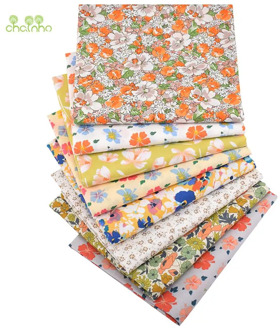 Orange Flower Series,Printed Plain Cotton Fabric,DIY Sewing Quilting For Baby&Children's Dress Shirt Skirt Poplin Material