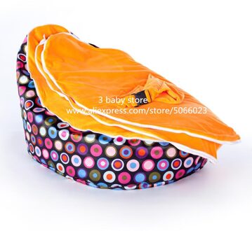 Orange Top Discojelly Ballen Baby Bean Bag Sofa Stoel, Waterdicht Kinderen Voeden Slaapbanken Zonder Vulmiddel oranje balls