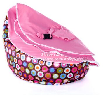 Orange Top Discojelly Ballen Baby Bean Bag Sofa Stoel, Waterdicht Kinderen Voeden Slaapbanken Zonder Vulmiddel roze polka