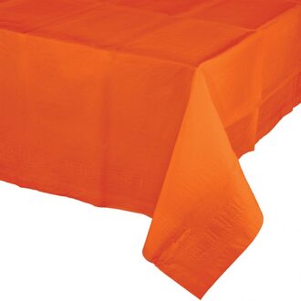 Oranje 3x stuks oranje tafelkleed van papier 137 x 274 cm - Feestartikelen tafel versieringen