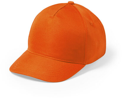 Oranje 5-panel baseballcap voor kinderen - Verkleedhoofddeksels