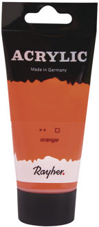 Oranje Acrylverf/hobbyverf Op Waterbasis 75 Ml - Schilderen/knutselen - Voor Kinderen En Volwassenen