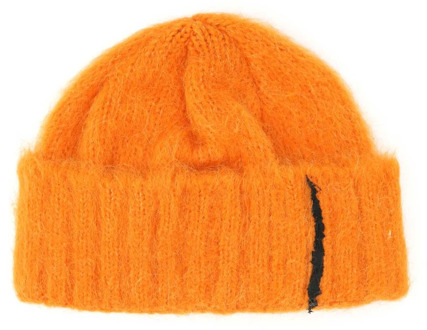 Oranje alpaca blend rivington beanie hoed Ader Error , Orange , Heren - ONE Size