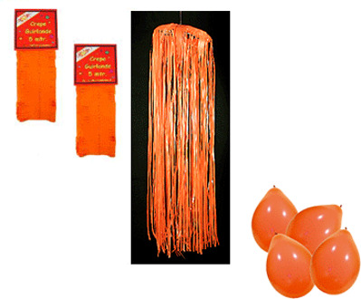 Oranje artikelen Oranje versiering pakket - feestpakket