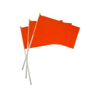 Oranje artikelen Oranje zwaaivlaggetjes - 100x - 20 x 30 cm - Oranje/Holland supporter/Koningsdag feestartikelen