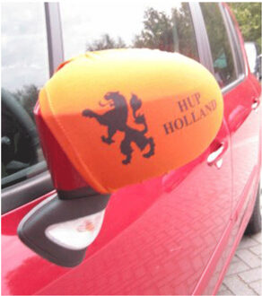 Oranje autospiegel hoesjes - 2x - voetbal - Nederland elftal - supporter artikelen