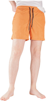 Oranje Bedrukte Zwemkleding voor Mannen Drumohr , Orange , Heren - Xl,S