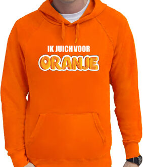 Oranje fan hoodie / sweater met capuchon Holland ik juich voor oranje EK/ WK voor heren XL - Feesttruien