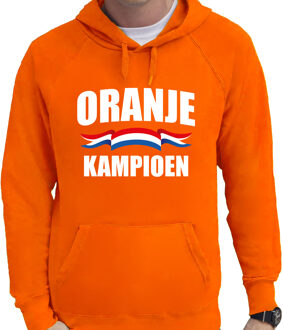 Oranje fan hoodie / sweater met capuchon Holland oranje kampioen EK/ WK voor heren M - Feesttruien