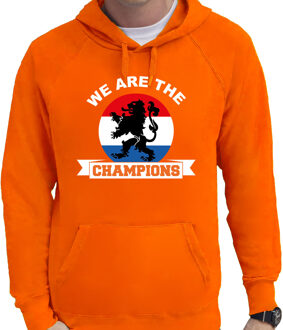 Oranje fan hoodie / sweater met capuchon Holland we are the champions EK/ WK voor heren XL - Feesttruien