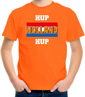 Oranje fan shirt / kleding Holland hup Holland hup EK/ WK voor kinderen M (134-140) - Feestshirts