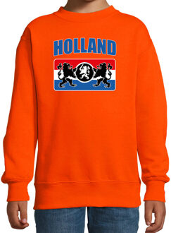 Oranje fan sweater / trui Holland met een Nederlands wapen EK/ WK voor kinderen 106/116 (5-6 jaar)