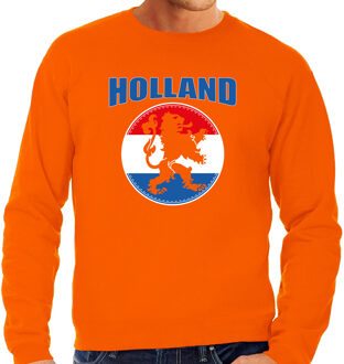 Oranje fan sweater / trui Holland met oranje leeuw EK/ WK voor heren S - Feesttruien