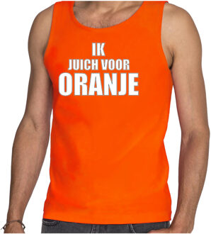 Oranje fan tanktop / kleding Holland ik juich voor oranje EK/ WK voor heren S - Feestshirts