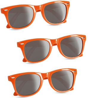 Oranje feest zonnebril - 5x stuks - Koningsdag - EK/WK verkleed accessoires