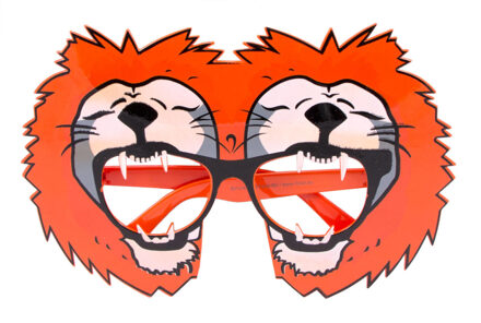 Oranje fun bril met leeuwen